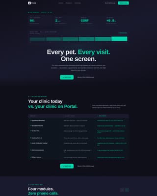 Portal - Powerful Petcare Landing Page Template