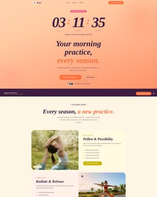 Asana - Radiant Wellness Landing Page Template