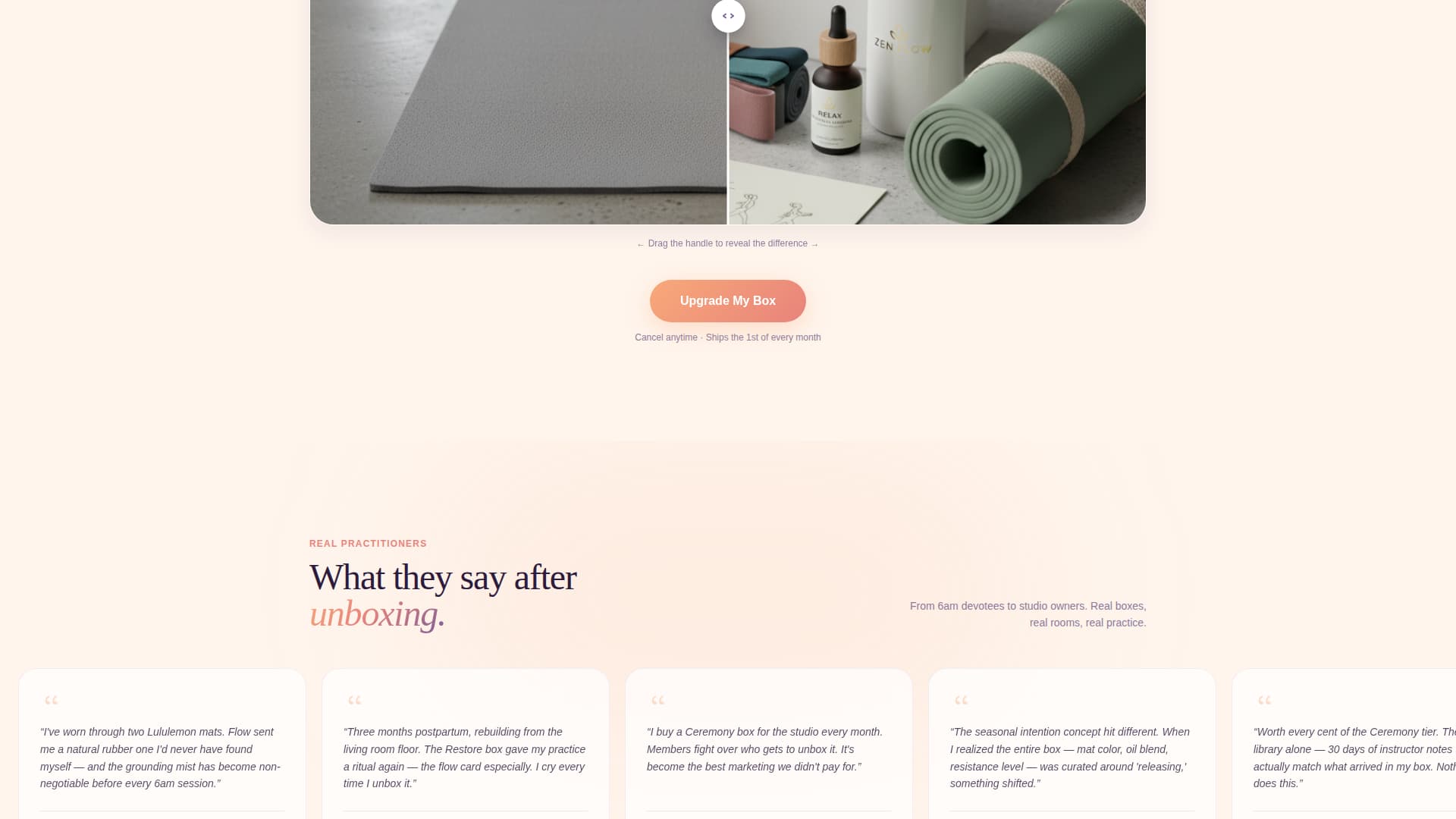 Flow - Curated Yoga Landing Page Template