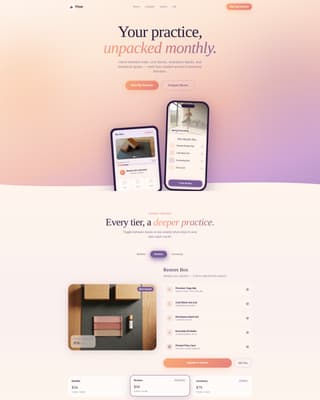 Flow - Curated Yoga Landing Page Template