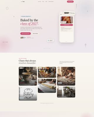 Rise - Artisan Bakery Landing Page Template