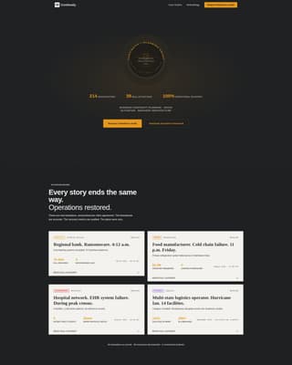 Continuity - Reliable Businesscontinuity Landing Page Template