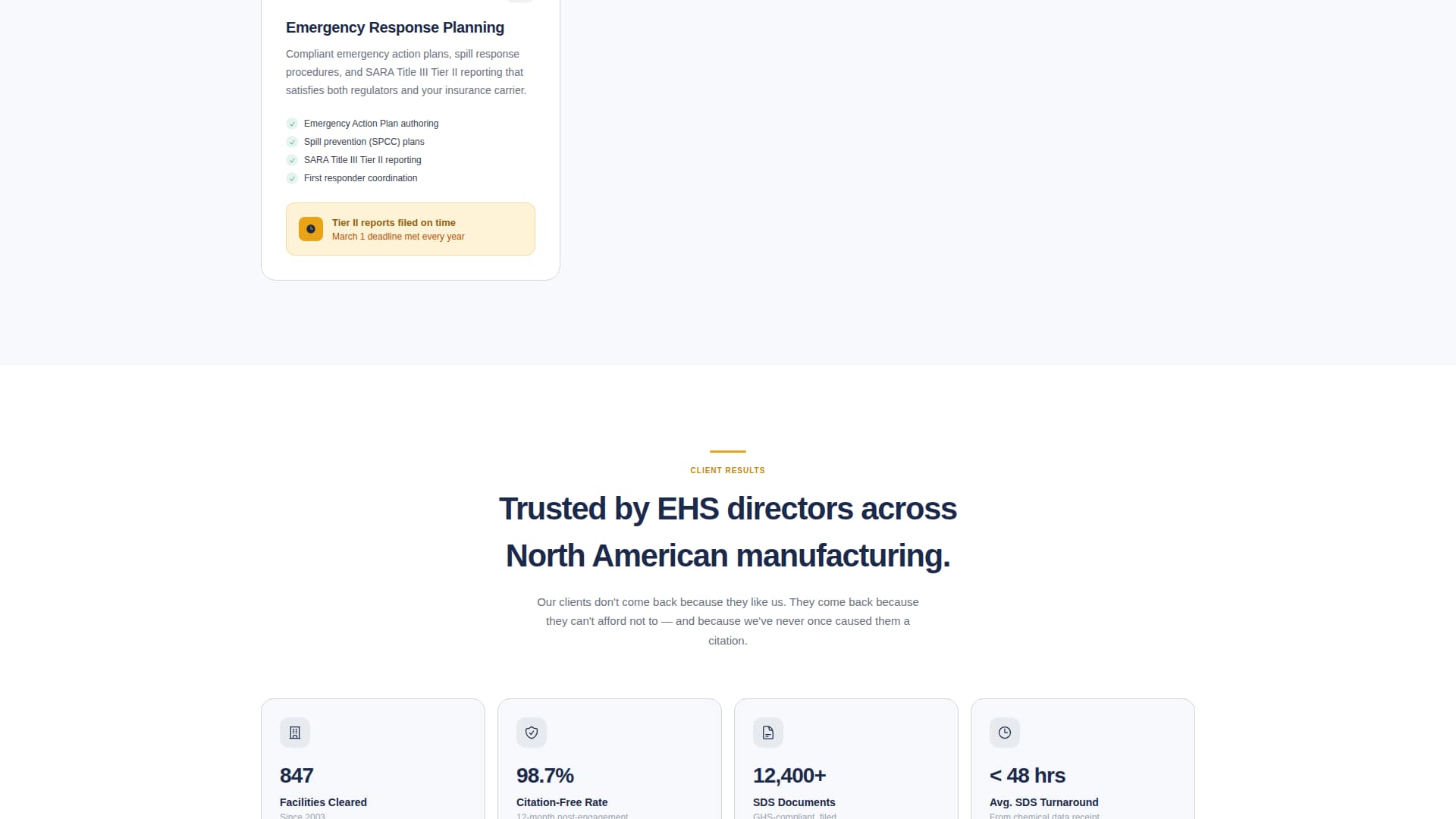 Comply - Authoritative Chemicalsafety Landing Page Template