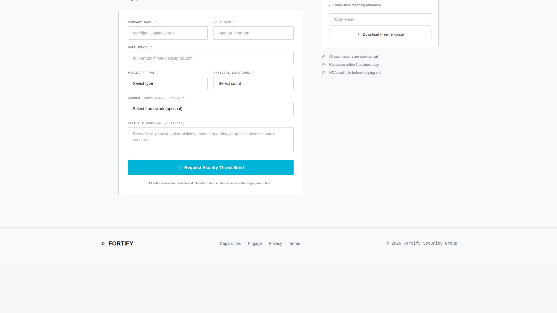 Fortify - Unbreachable Security Landing Page Template