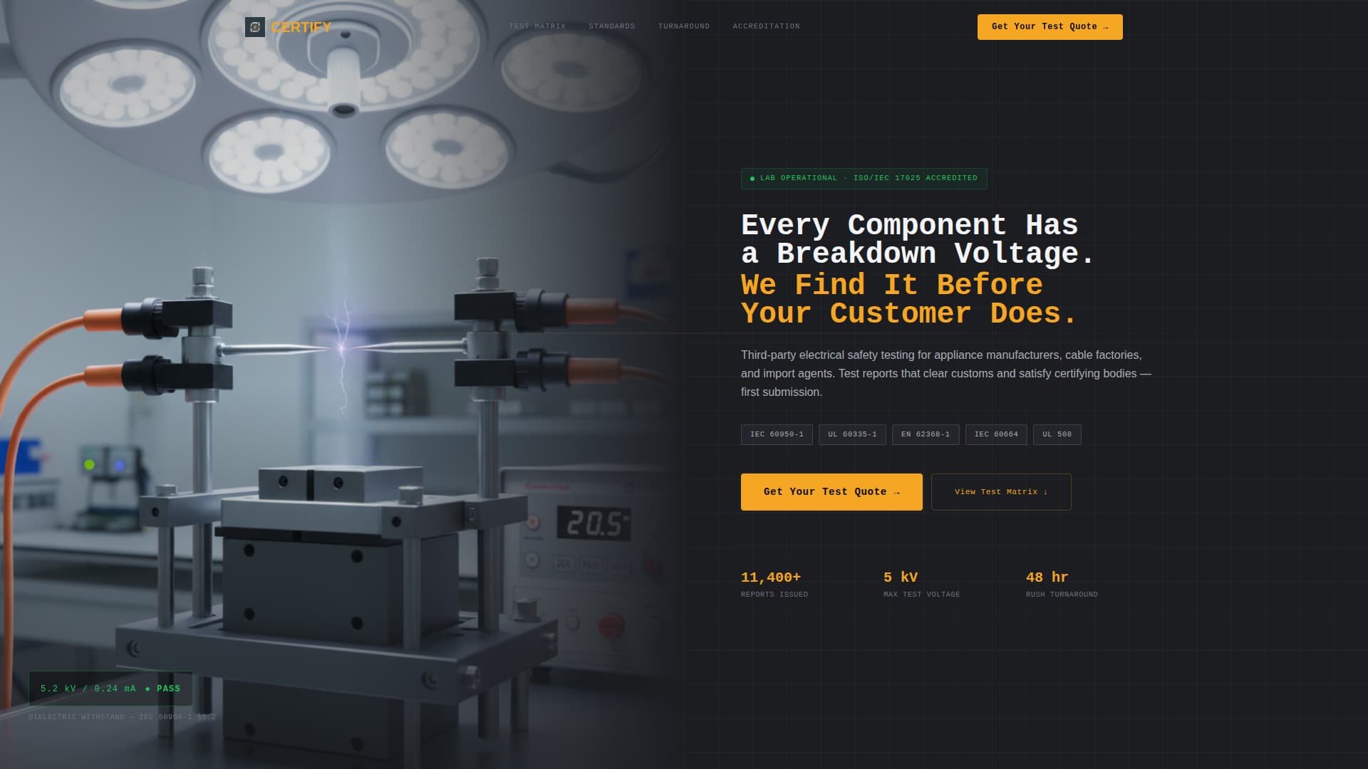Certify - Precision Compliance Landing Page Template