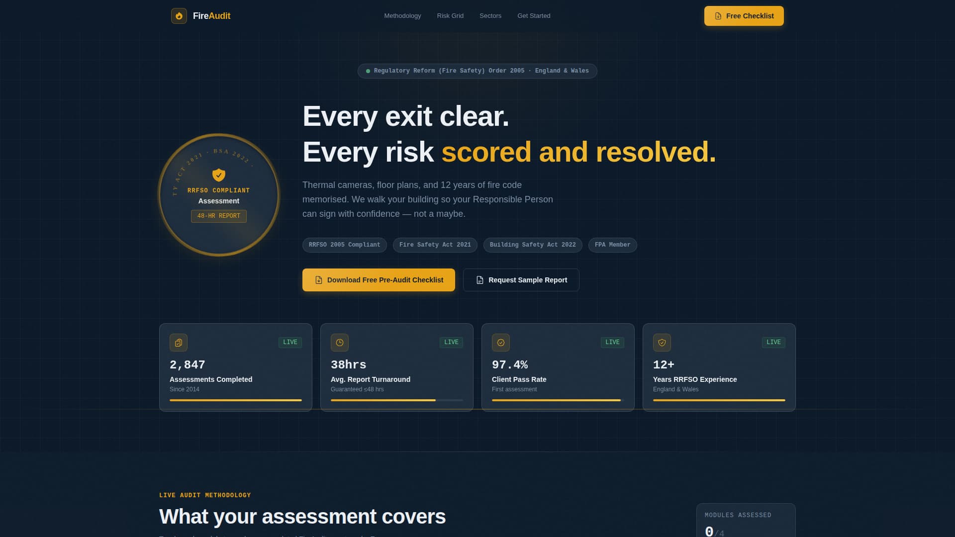 Fireaudit - Authoritative Compliance Landing Page Template
