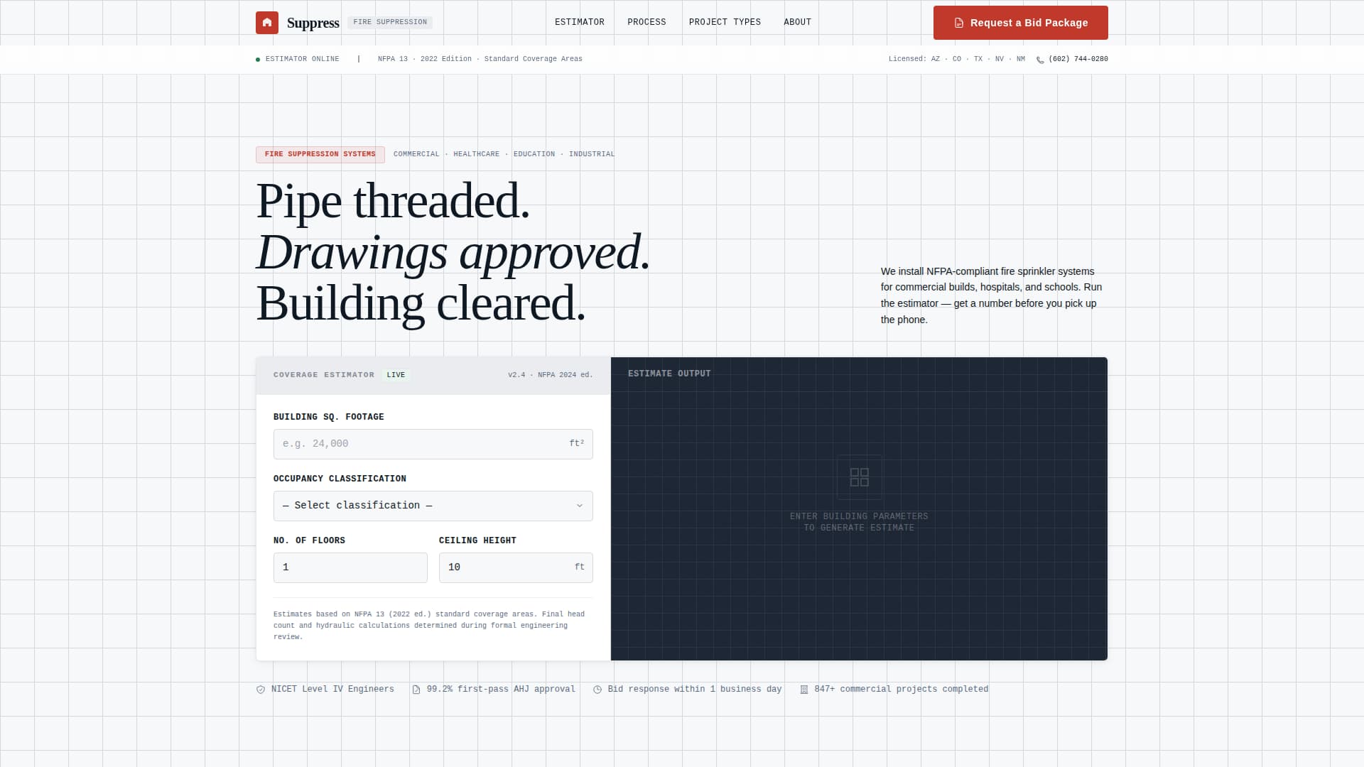 Suppress - Reliable Firesuppression Landing Page Template