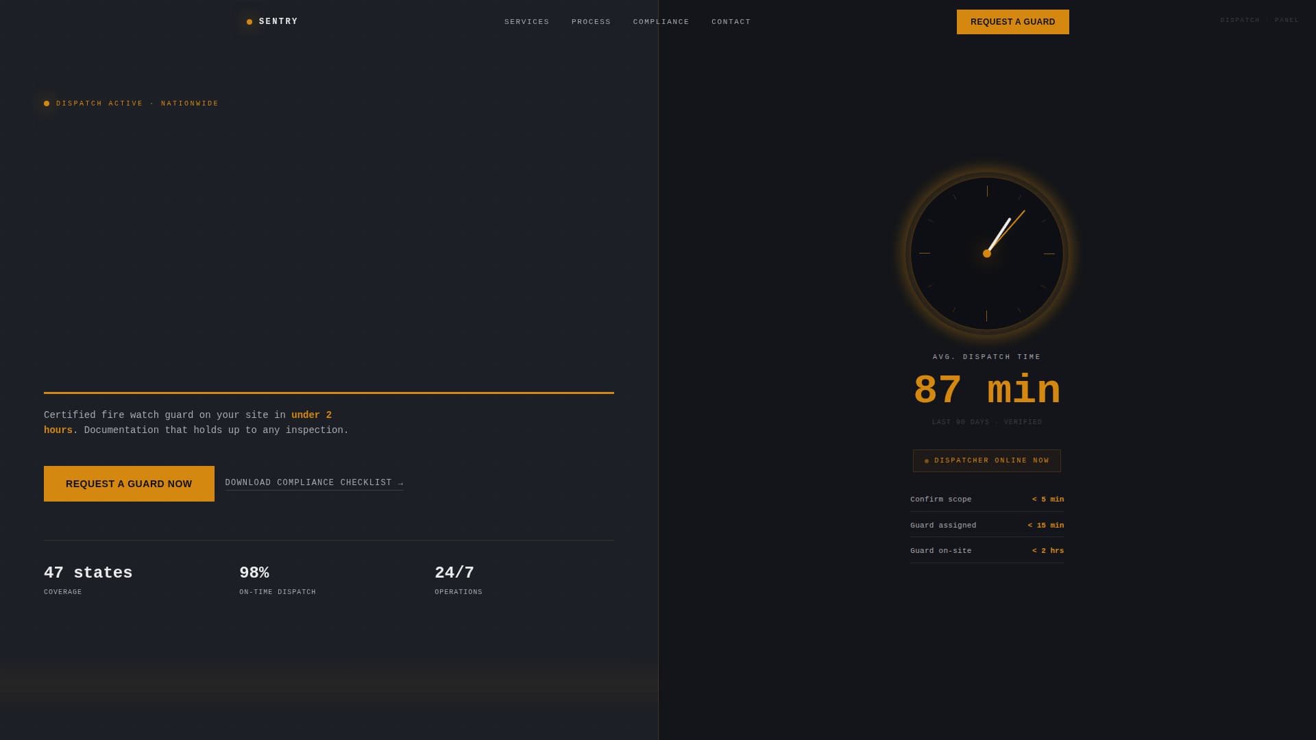 Sentry - Rapid Firewatch Landing Page Template