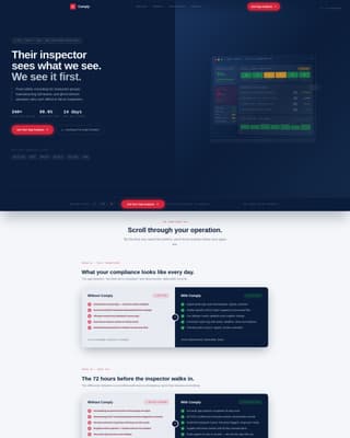 Comply - Authoritative Food Safety Landing Page Template