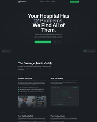 Compliance - Rigorous Healthcare Landing Page Template