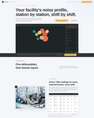 Dosimeter - Precision Noise Assessment Landing Page Template
