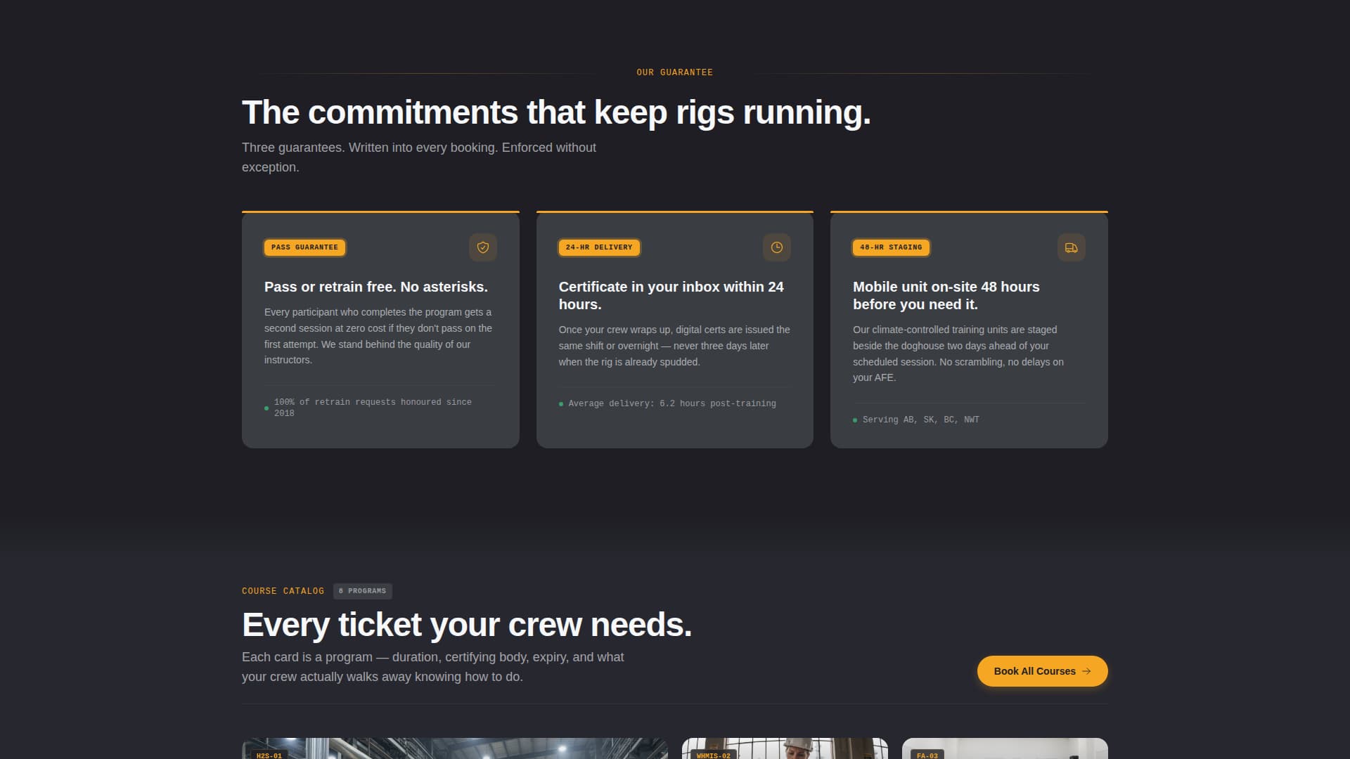 Wellsite - Certified Oilfieldsafety Landing Page Template
