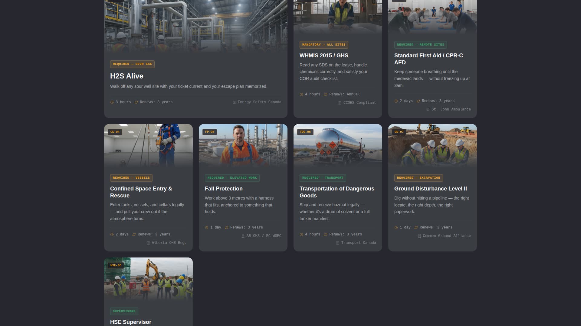 Wellsite - Certified Oilfieldsafety Landing Page Template