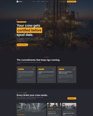 Wellsite - Certified Oilfieldsafety Landing Page Template