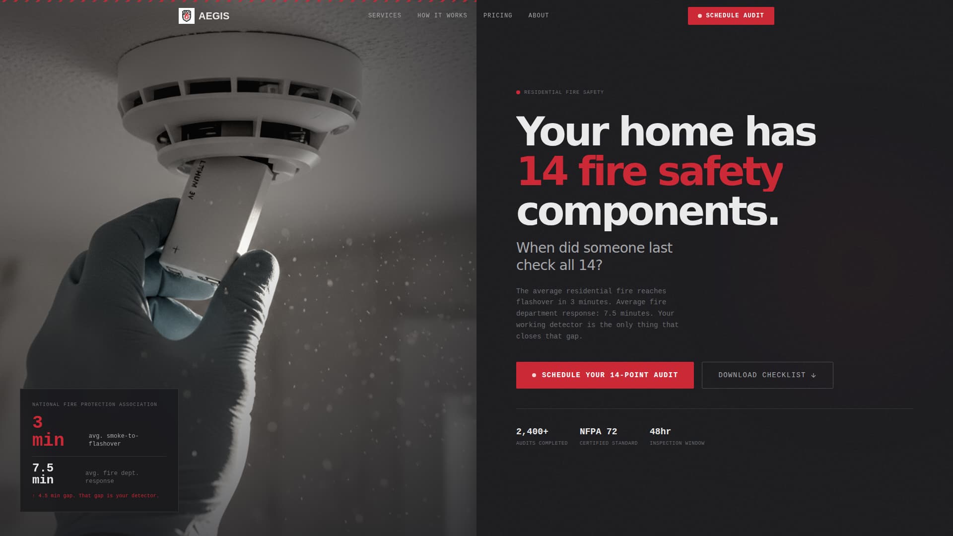 Aegis - Trusted Firesafety Landing Page Template