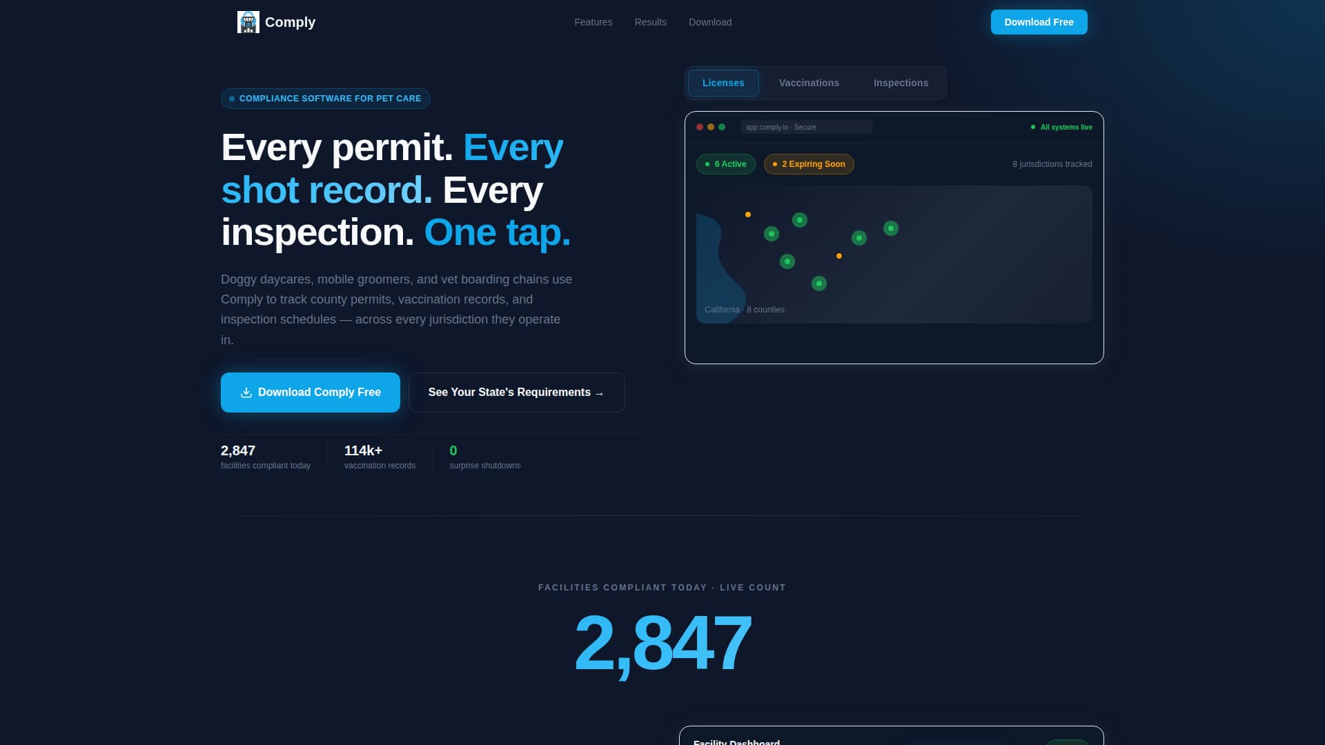 Comply - Powerful Petcare Landing Page Template