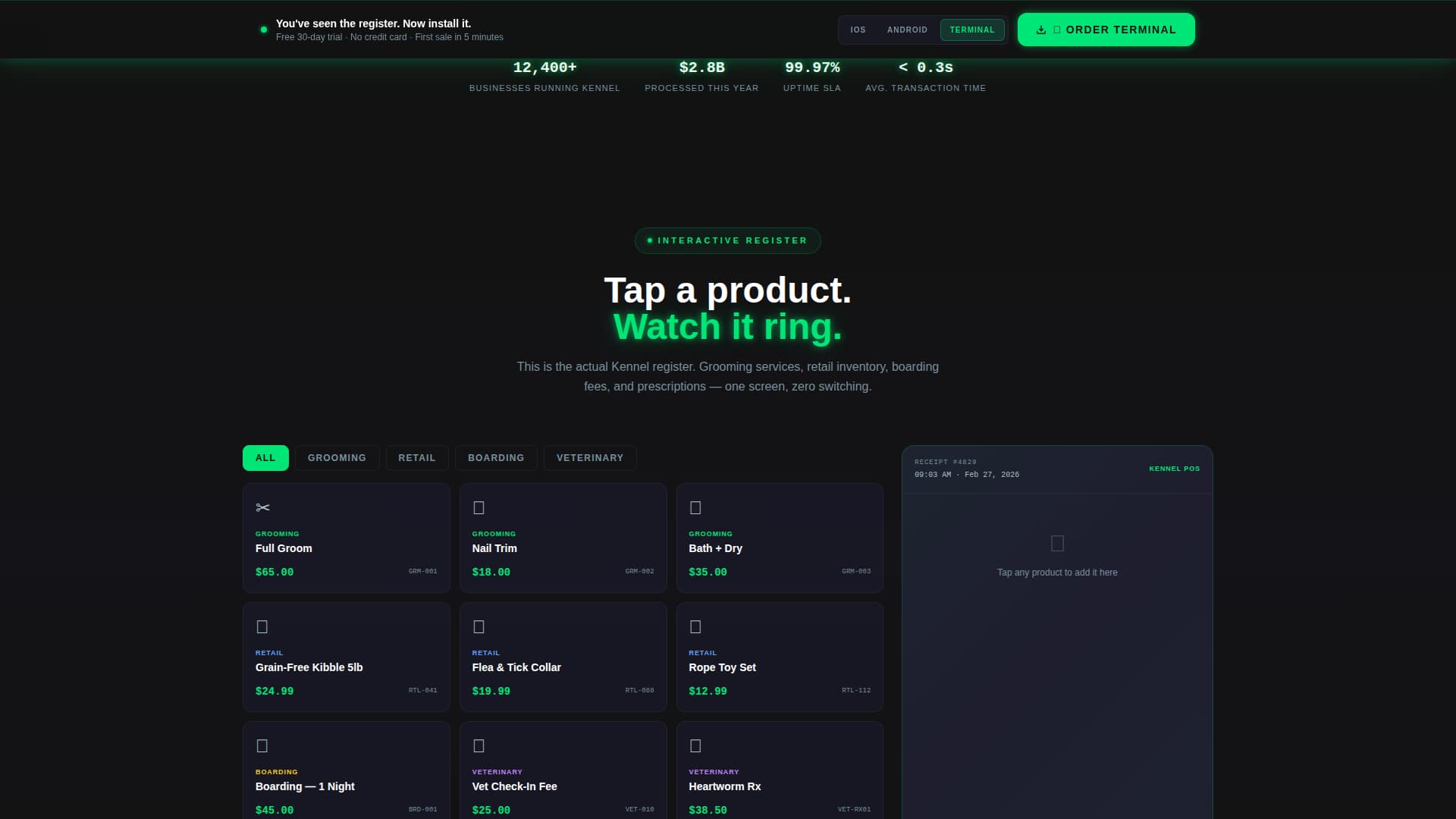 Shelter — Certified Pet Boarding Landing Page Template