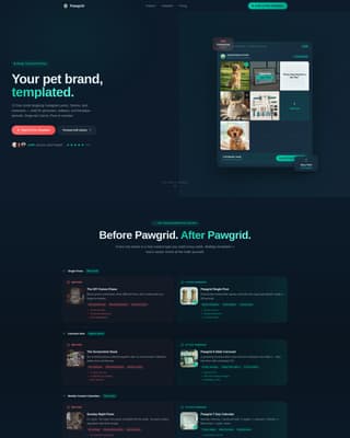 Pawgrid - Stunning Petcare Landing Page Template