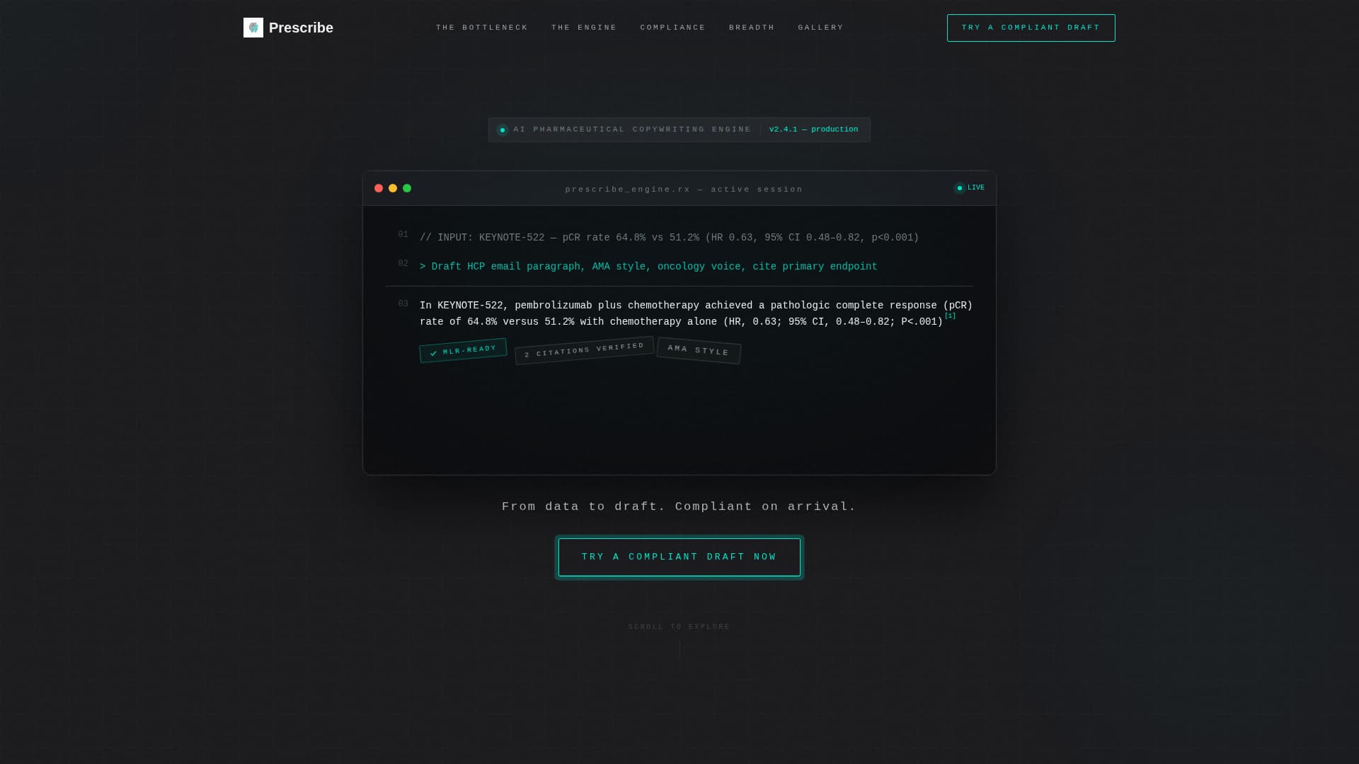 Remedy — Compliant Pharmaceutical Solutions Landing Page Template