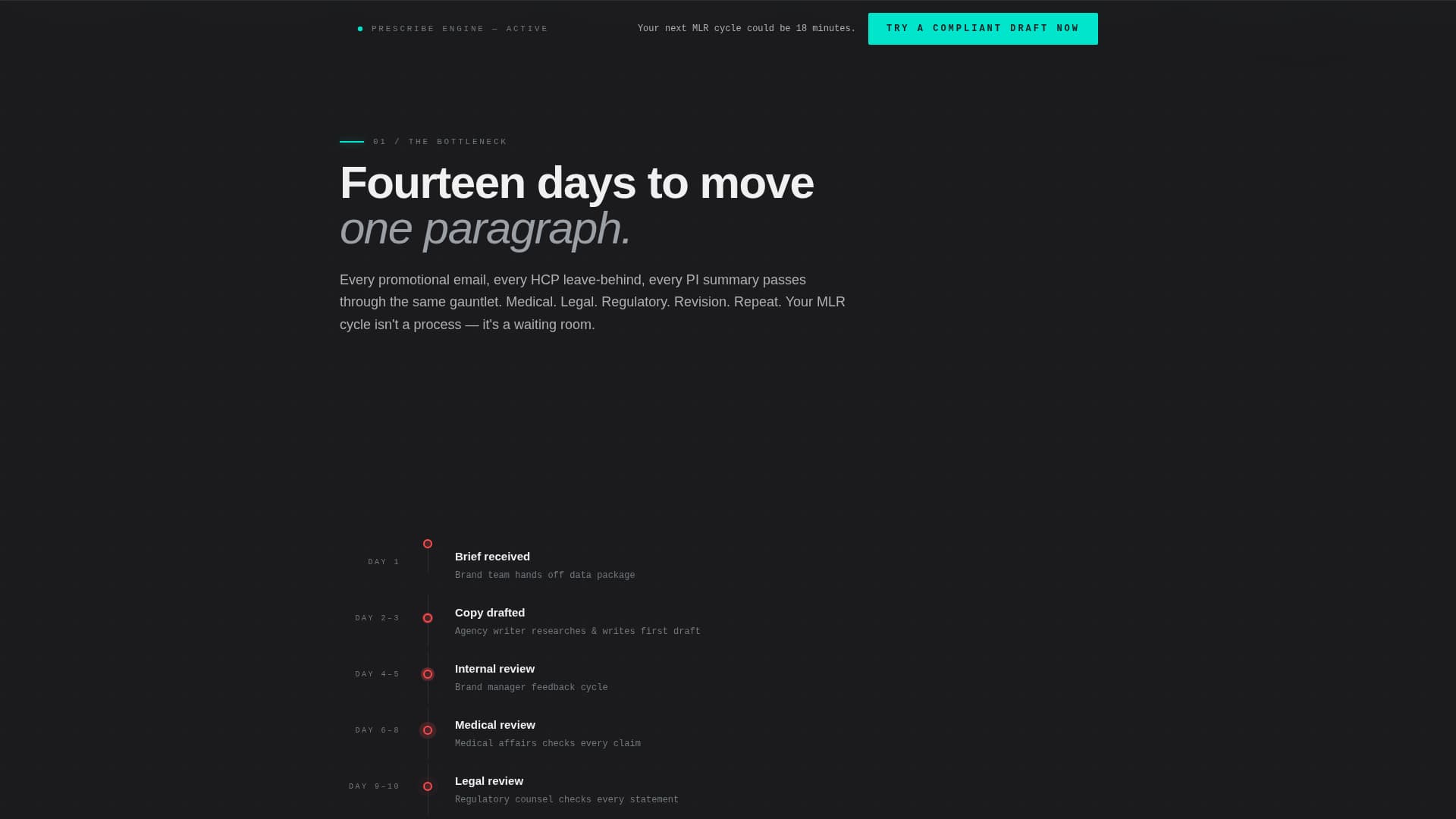 Remedy — Compliant Pharmaceutical Solutions Landing Page Template