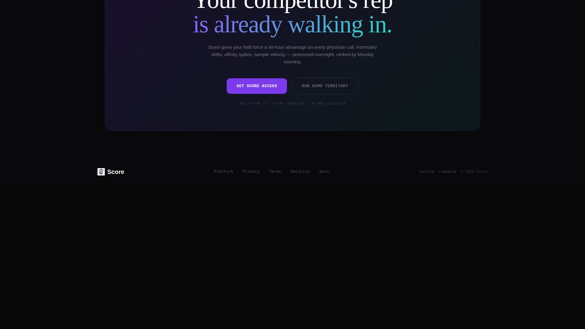Score - Powerful Pharmaceutical Landing Page Template
