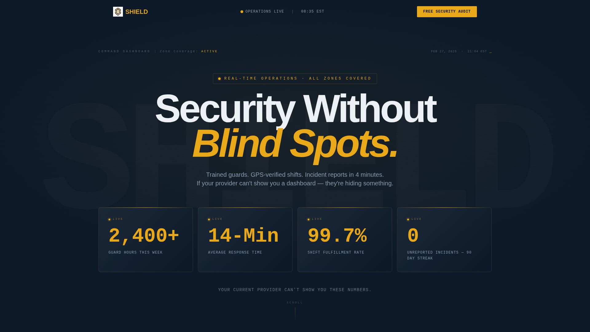 Security Guard & Protection Professional Website Template