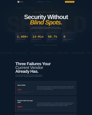 Shield - Authoritative Security Landing Page Template