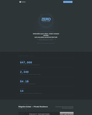 Firebreak - Proven Wildfirepreparedness Landing Page Template