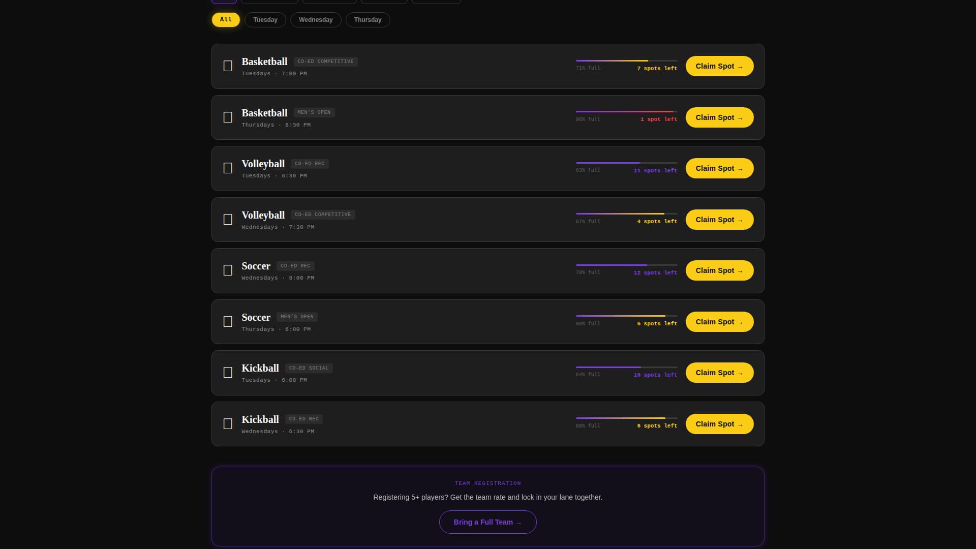 Whistle - Electrifying Sportsleague Landing Page Template