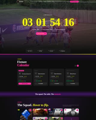 Kickoff - Electric Sportsclub Landing Page Template