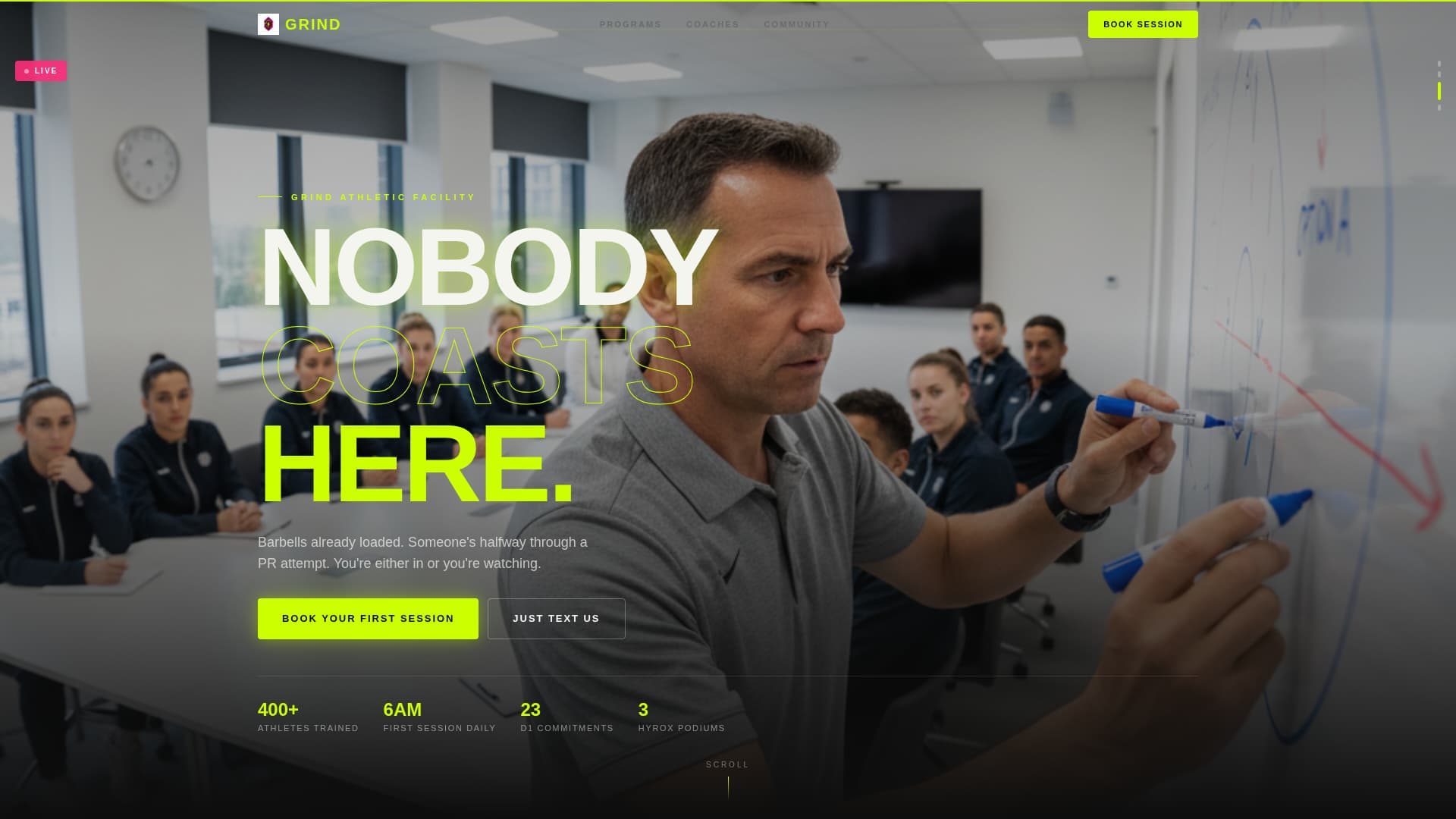 Grind - Highintensity Athletictraining Landing Page Template
