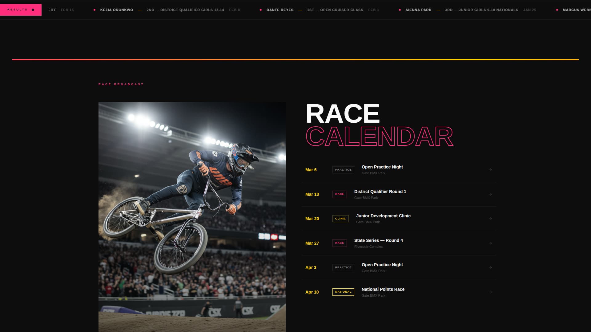 Gatea - Highvoltage BMX Landing Page Template