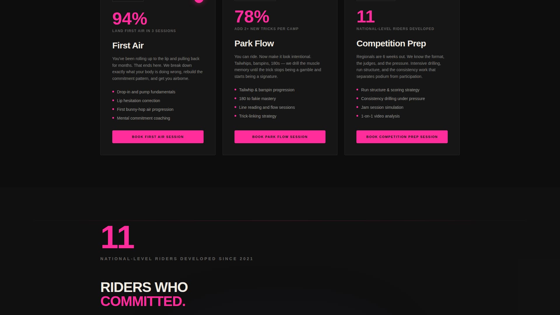 Whip - Highoctane BMX Landing Page Template