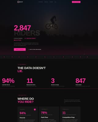 Whip - Highoctane BMX Landing Page Template