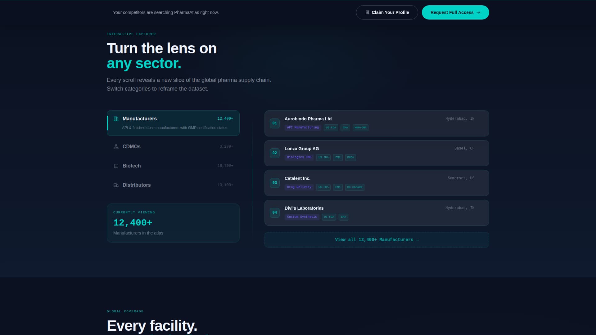 Pharmaatlas - Precision Directory Landing Page Template