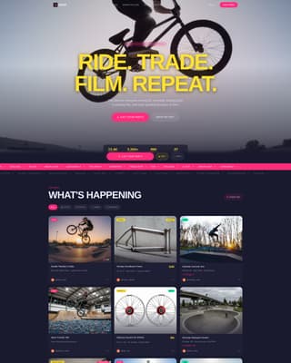Whip - Highvoltage BMX Landing Page Template