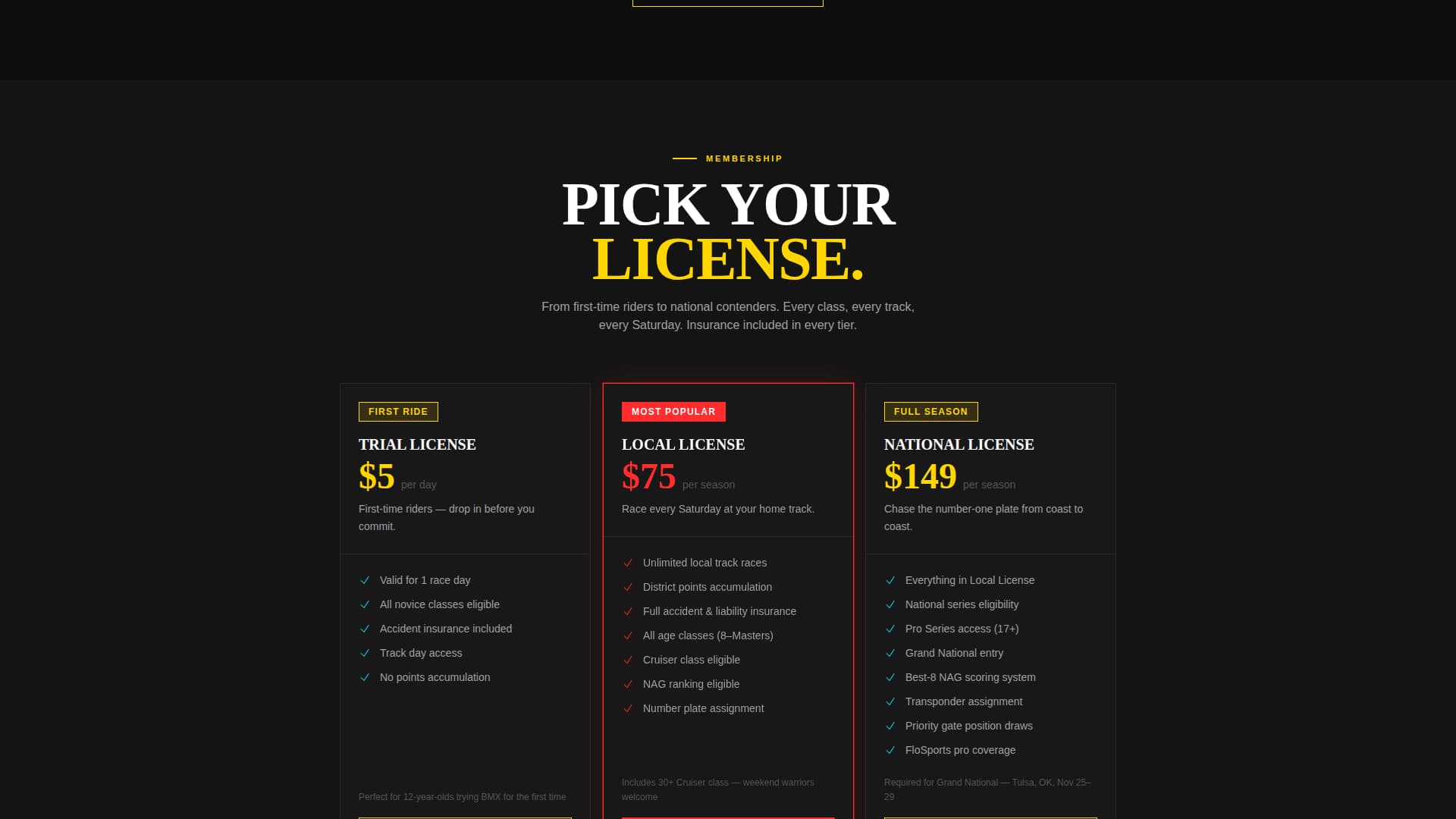 Gatedrop - Highvoltage BMX Landing Page Template