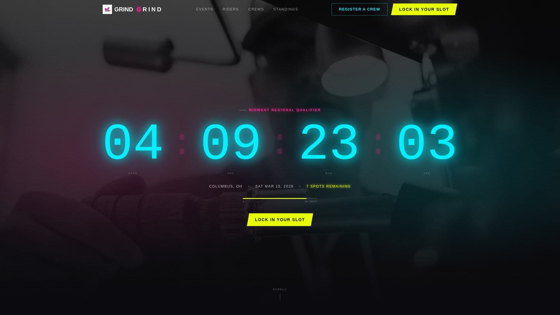 Grind - Electric BMX Landing Page Template
