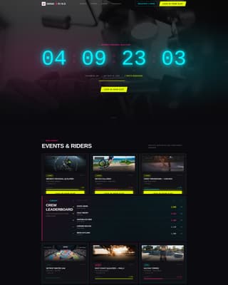 Grind - Electric BMX Landing Page Template