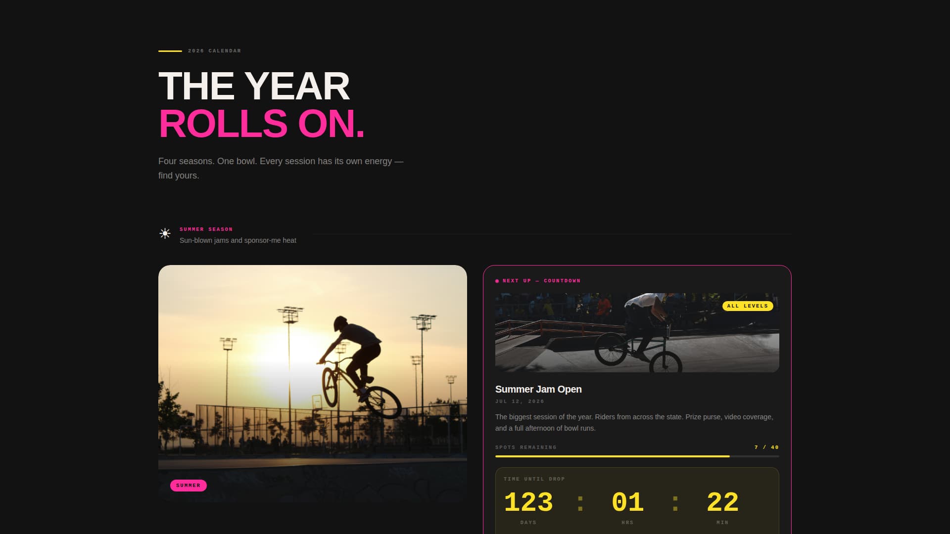 Drop - Electric BMX Landing Page Template