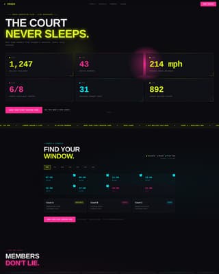 Smash - Electric Badminton Landing Page Template