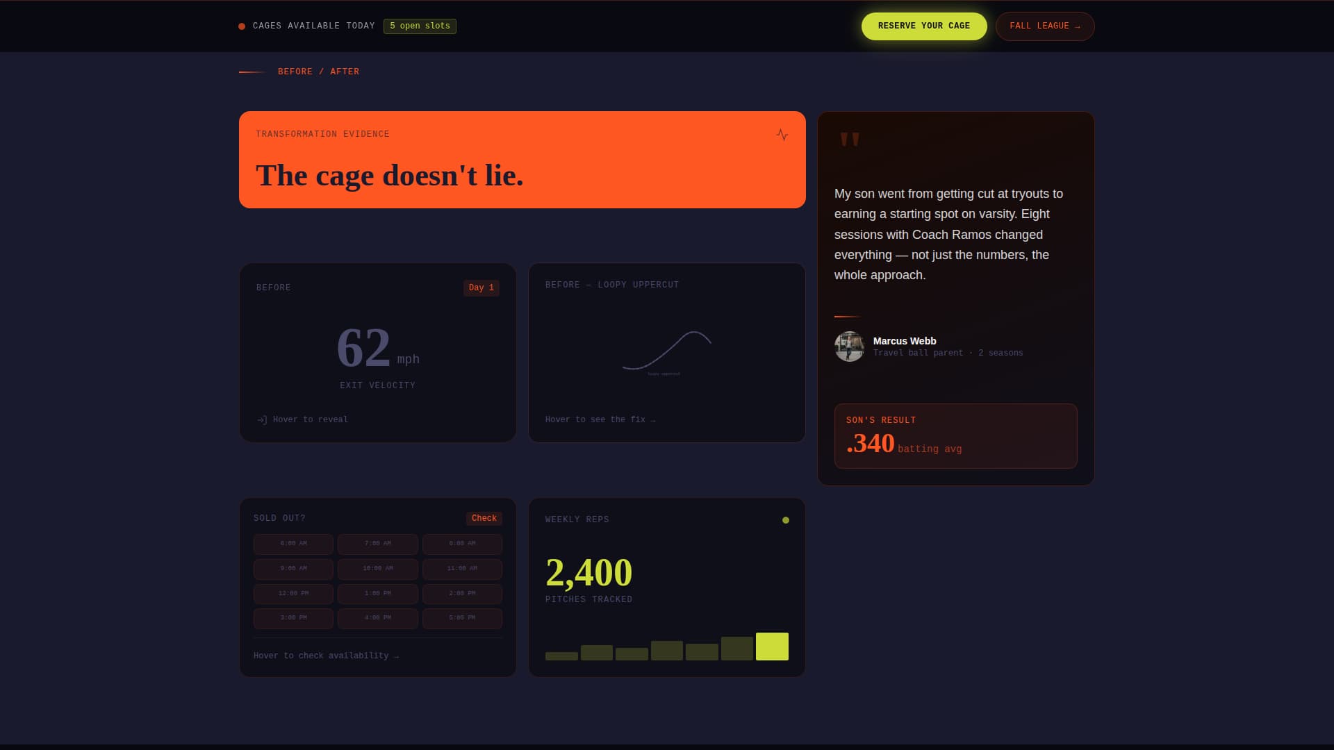 Homerun — Electrifying Baseball Equipment Landing Page Template
