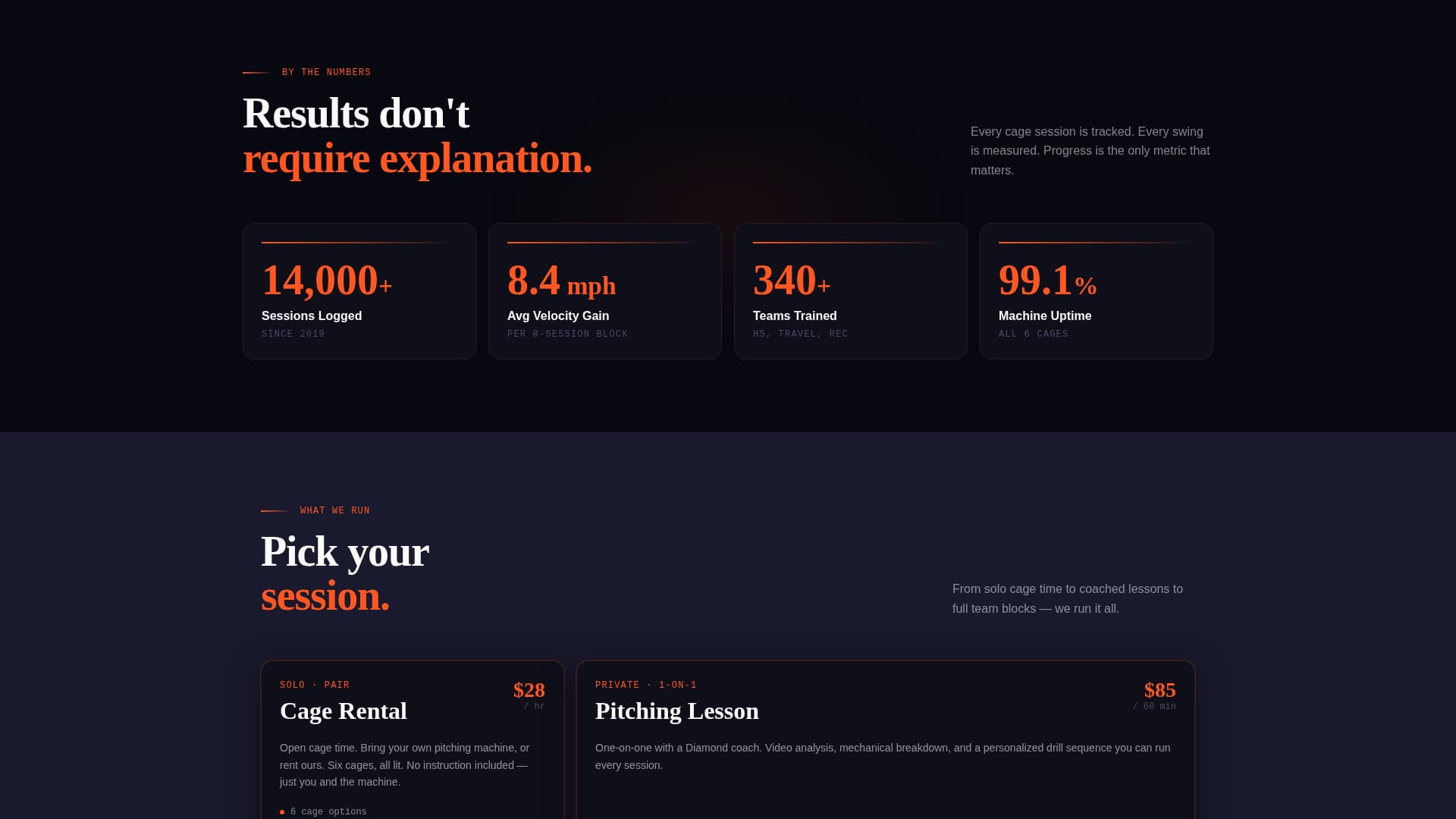 Homerun — Electrifying Baseball Equipment Landing Page Template