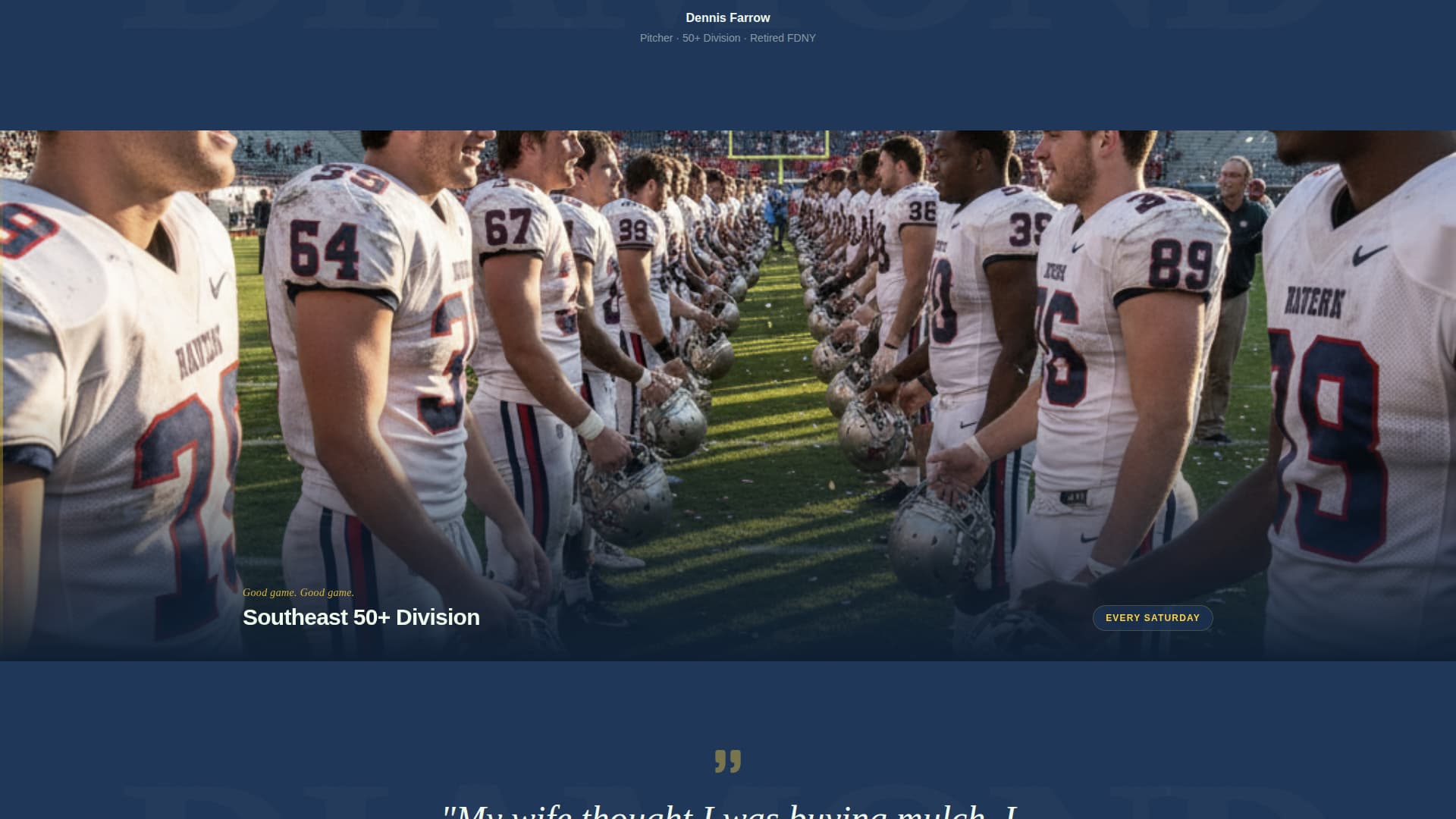 Diamond - Electrifying Baseball Landing Page Template
