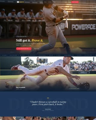 Diamond - Electrifying Baseball Landing Page Template