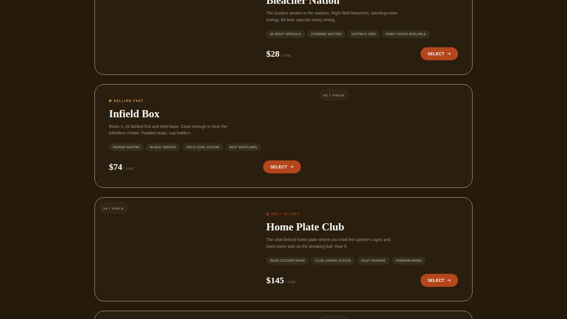 Diamond - Electric Stadium Landing Page Template
