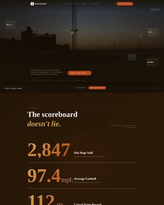 Diamond - Electric Stadium Landing Page Template