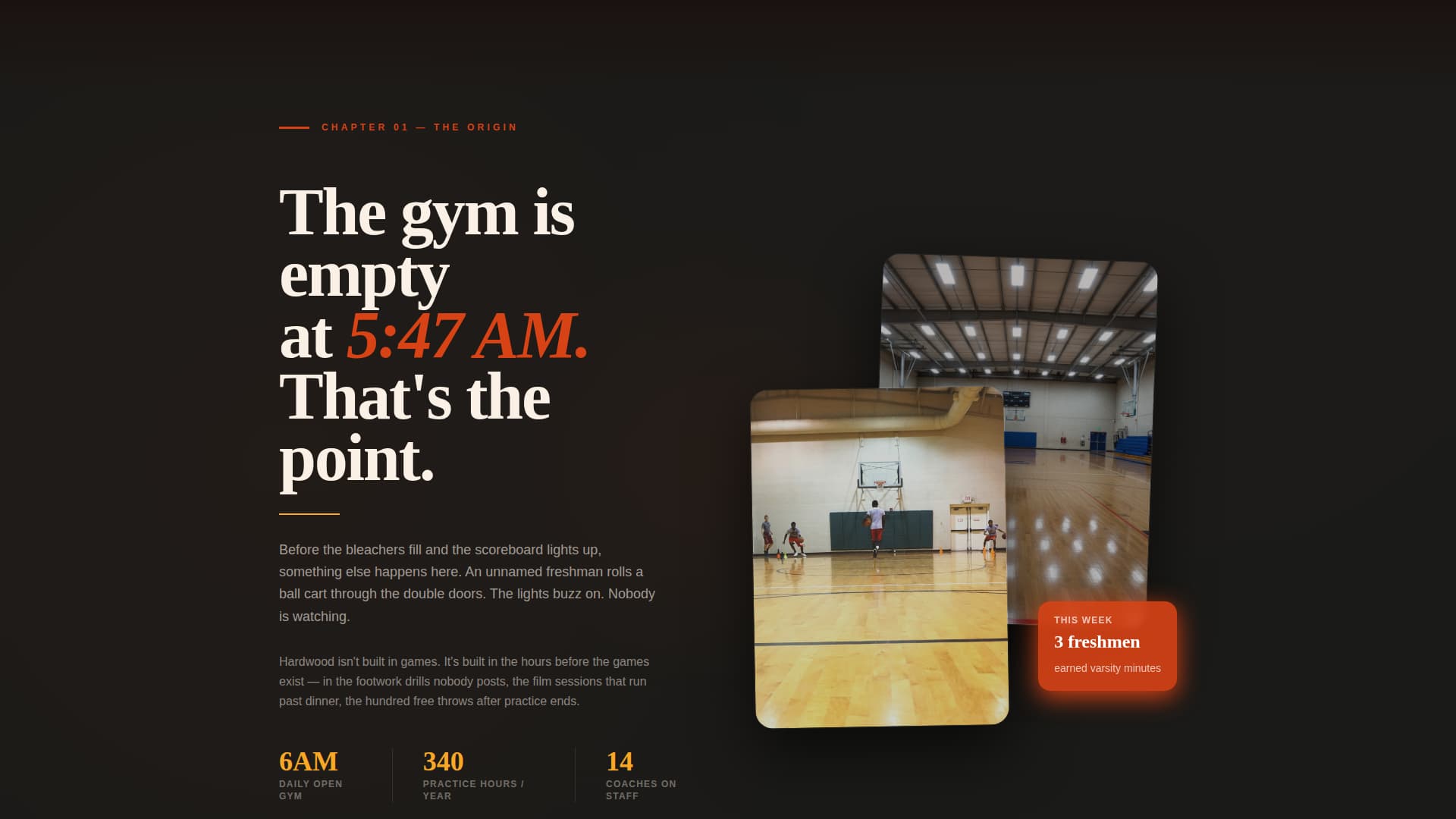 High School Basketball Program Website Template