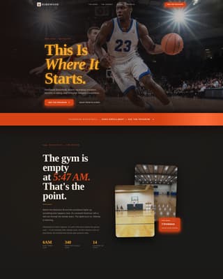 High School Basketball Program Website Template