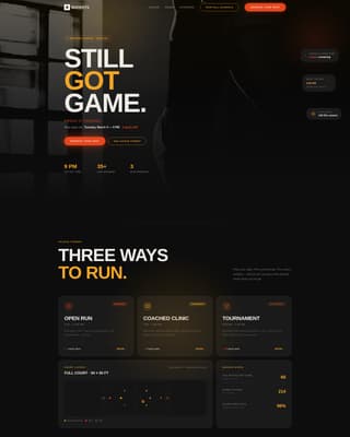 Senior & Masters Basketball League Website Template